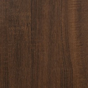 barna tölgy szerelt fa íróasztal polcokkal 102 x 45 x 148 cm