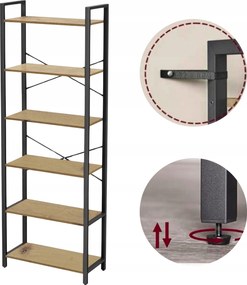 Artisan-fekete álló fém könyvespolc acél kerettel irodai szekrény polc