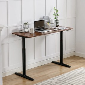 [pro.tec] Állítható magasságú asztal Arogno 120x60 cm diófa hatású