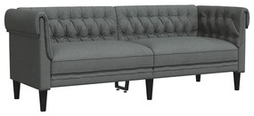 Chesterfield kanapé Sötétszürke 201.5 x 74.5 x 74.5 cm szövet