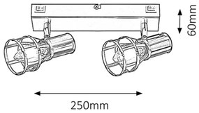 Rabalux 5959 - Spotlámpa ARIA 2xE14/15W