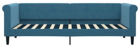 kék kihúzható szövet heverő 80 x 200 cm