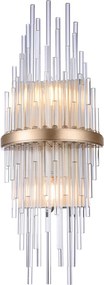 COSMOLIGHT W02073CP REYKJAVIK Kristály Fali Lámpa Átlátszó, Pezsgő E14 IP20