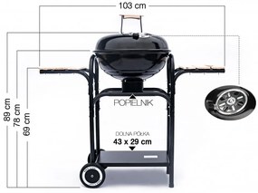 MIR270 szenes grill fedéllel