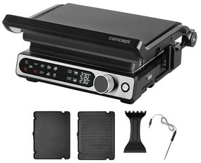 Concept ge3500 - Kontaktgrill mit Temperatursensor 2000W/230V schwarz