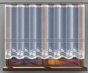 Mg Függöny Gyümölcs 638/68 Fehér 300x130cm kész Skr szalaggal