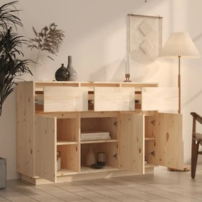 tömör fenyőfa tálalószekrény 110 x 34 x 75 cm
