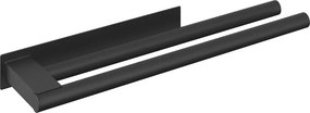 vidaXL Törölközőtartó Fekete 40 x 9 x 4 cm Rozsdamentes acél