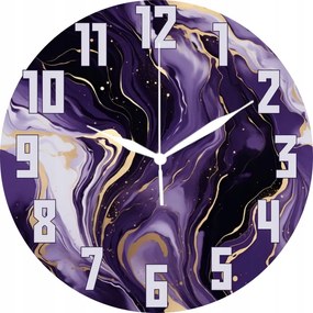 Falióra Dekoratív full print Absztrakt Lila Márvány 35 cm