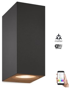 WiZ -LED RGBW Dimmelhető fali lámpa UP&DOWN 2xGU10/4,7W/230V fekete Wi-Fi