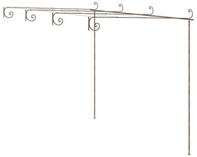 antik barna vas kerti pergola 4 x 3 x 2,5 m