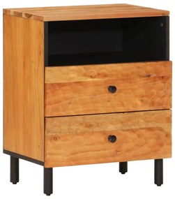 Tömör akácfa és szerelt fa éjjeliszekrény 50 x 33 x 60 cm