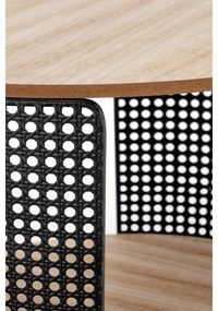 Kávésasztal TRAFICA 41x41 cm fekete/bézs