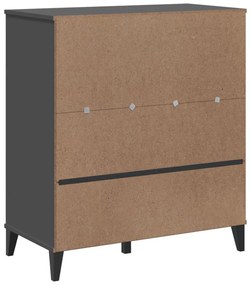 VIKEN antracitszürke szerelt fa könyvszekrény 80 x 40 x 90 cm