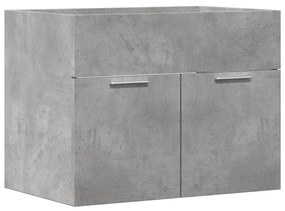 betonszürke szerelt fa mosdószekrény 60 x 38,5 x 46 cm