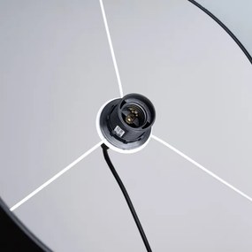 Sollux SL.1406 - Csillár zsinóron NOVA 1xE27/15W/230V átm. 40 cm fekete