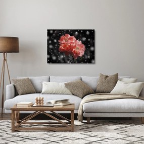 Rózsaszín virág képe (üvegen) (70x50 cm)