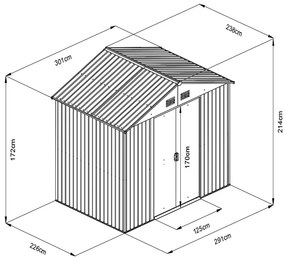 fém kerti ház LANITPLAST MAXTORE 108 ANTRACIT LG1848