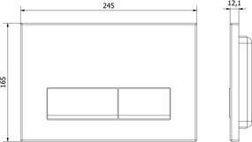 Mexen Fenix ​​​​12, öblítő gomb Mexen modulhoz, fekete matt-króm, 601203