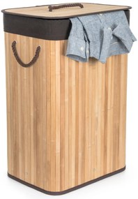 G21 szennyeskosár 72 l, bambusz barna kosárral