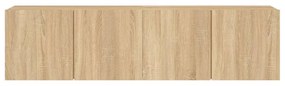 2 db sonoma tölgy színű fali TV-szekrény 80 x 30 x 41 cm