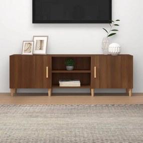 Barna tölgyszínű szerelt fa tv-szekrény 150 x 30 x 50 cm