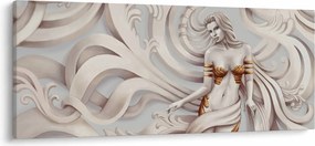 Az istennő képe virágmotívummal (120x50 cm)