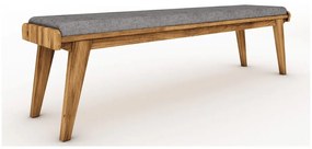 Tölgyfa pad világosszürke ülőrésszel Retro - The Beds