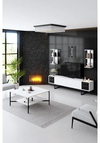 TV szekrény Black Line - White, Black