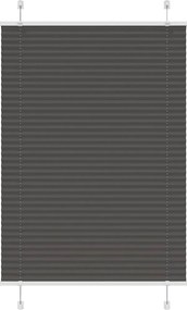 vidaXL pliszírozott redőny fekete 90x150 cm szövetszélesség 89,4 cm