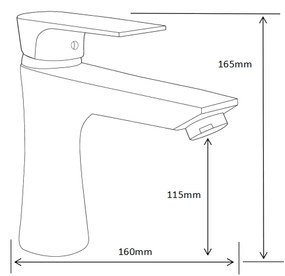 Mexen Axel R62 fürdőszett, fekete, 73803R62-70