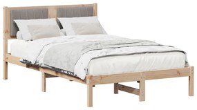 Ágykeret Kárpitozott Fejtámlával Tópszínű 120 x 200 cm