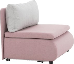 Kinyitható fotel, rózsaszín/világosszürke KENY NEW