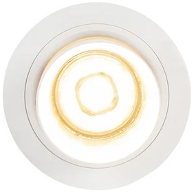 Modern beépíthető spotlámpa kerek fehér dönthető - Installa