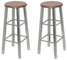 2 db fém bárszék MDF ülőfelülettel