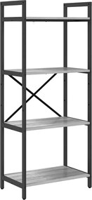 vidaXL Könyvespolc Szürke Sonoma 56 x 34 x 133,5 cm Faanyag