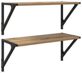 vidaXL Falpolcok 2 pcs Artisan tölgy 60 x 25 x 25,5 cm Faanyag