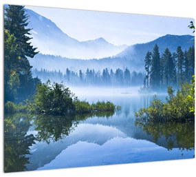 Egy hegyi tó képe (70x50 cm)