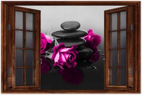 Poszterek 60x40 Rózsaszín rózsa Spa Wellness