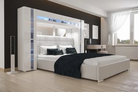 Prince Panama 14 hálószoba bútor magasfényű fehér (256cm)