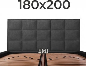 MONRA kárpitozott ágy + lécváz + EMI matrac
