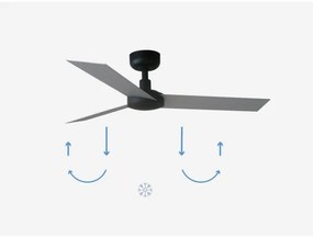 FARO 34287 - Mennyezeti ventilátor CRUISER XL fekete átm. 160 cm + távirányítás