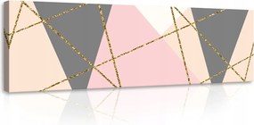 Vászonkép 145x45 Absztrakt geometrikus minimalizmus modern arany rózsaszín