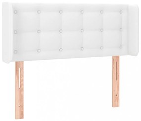 fehér műbőr szárnyas fejtámla 93x16x78/88 cm