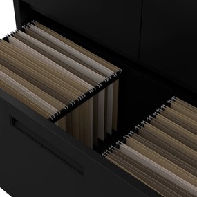 Megan Czarny - szuflada na dokumenty 195cm