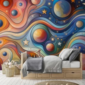 Fotótapéta - Színes festett univerzum (147x102 cm)