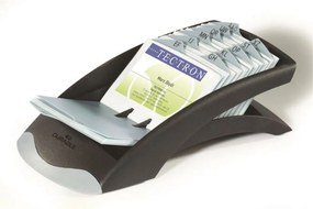 Névjegykártyatartó, műanyag, 200 db-os, A-Z regiszterrel, fekvő, DURABLE, VISIFIX&reg;, fekete (DB241301)