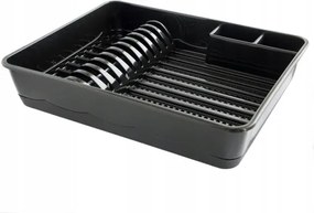 Csepegtető Edényszárító evőeszköz tányér álló Fekete 34,5 x 42,5 cm