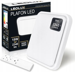 Mennyezeti lámpa Plafon Led panel 18W Négyzet meleg semleges hideg Távirányító