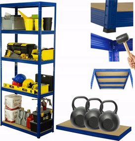 Helios fém tároló állvány 196x100x35cm 5Px350kg Lengyel Tartós